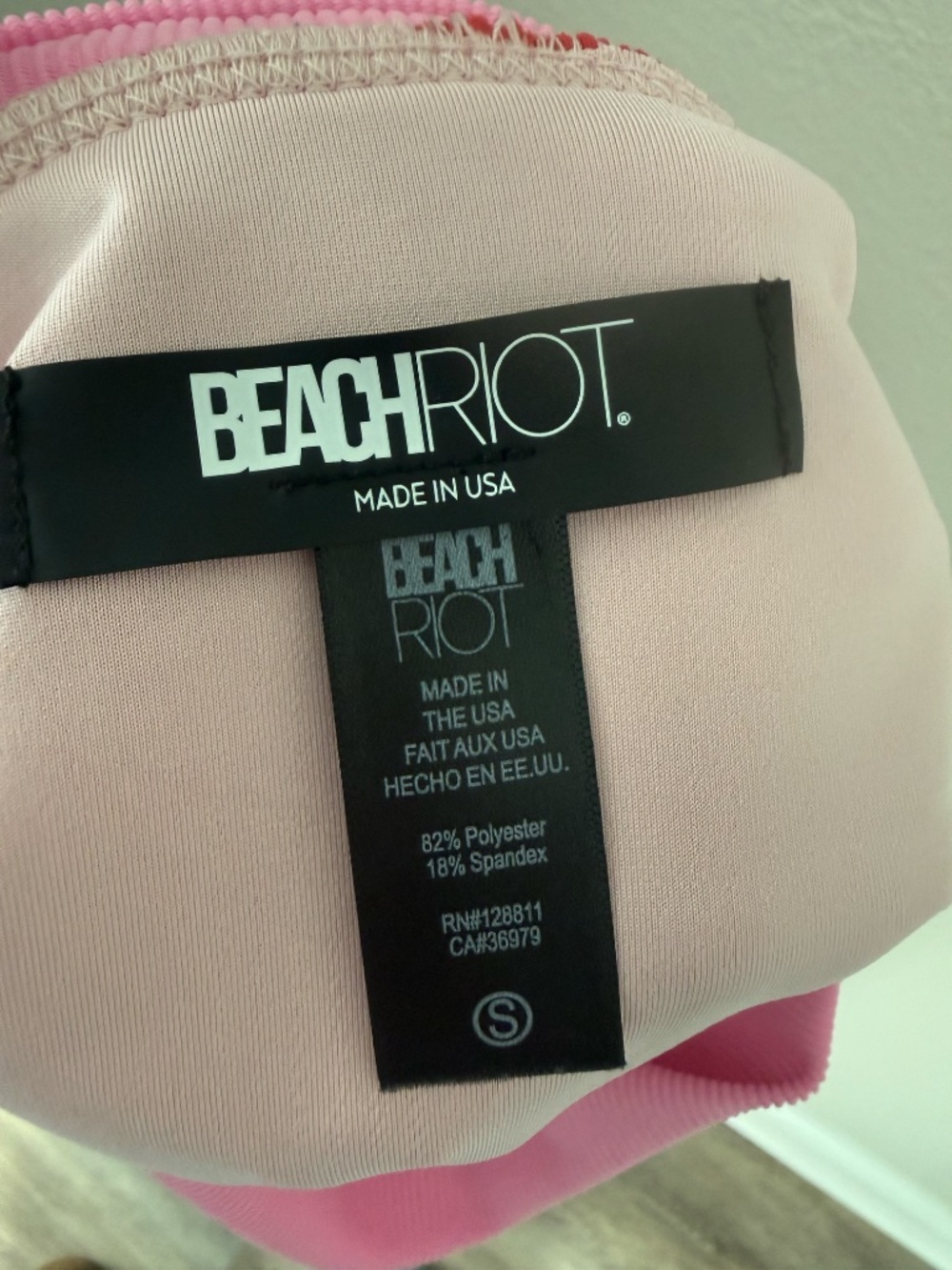Beach Riot Emmy Bikini Bottom Fuchsia Red Neon Size S $98 - Picture 8 of 8